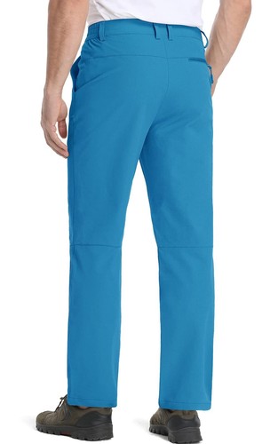 Herren leichte Wanderhose elastische Taille schnell trocknende Freizeit Arbeitshose - Bild 36 von 96
