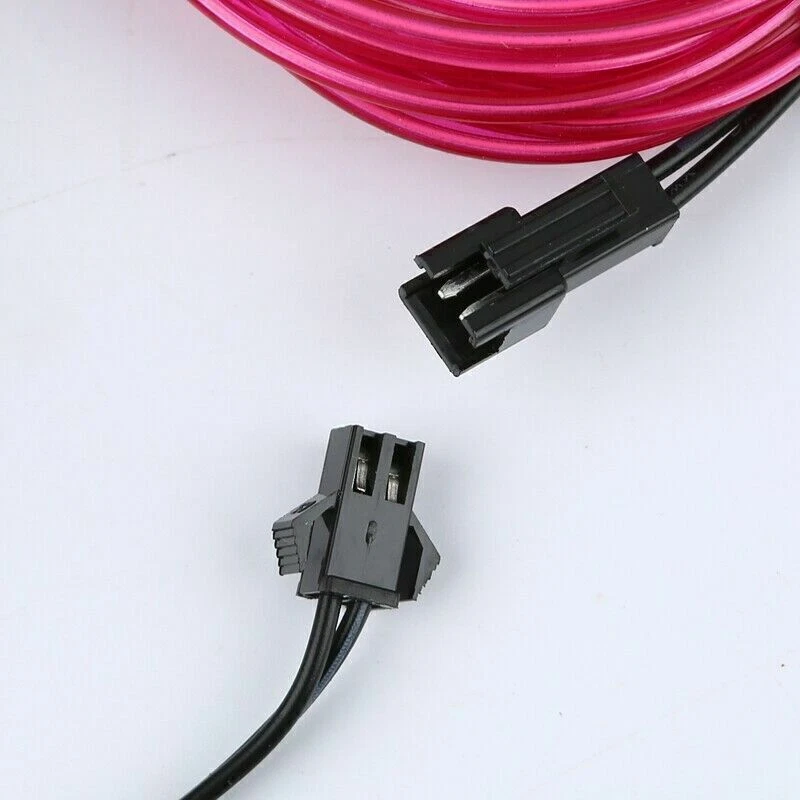 Flexible 1M 2M/3M NEW LED Neon Light Glow EL Wire Strip tube Rope Home Car Decor - Image 4 of 4