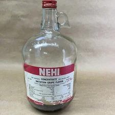 Nehi Imitation Grape Flavor Fountain Syrup 1 Gallon Jug Bottle w/Lid Vintage 60s