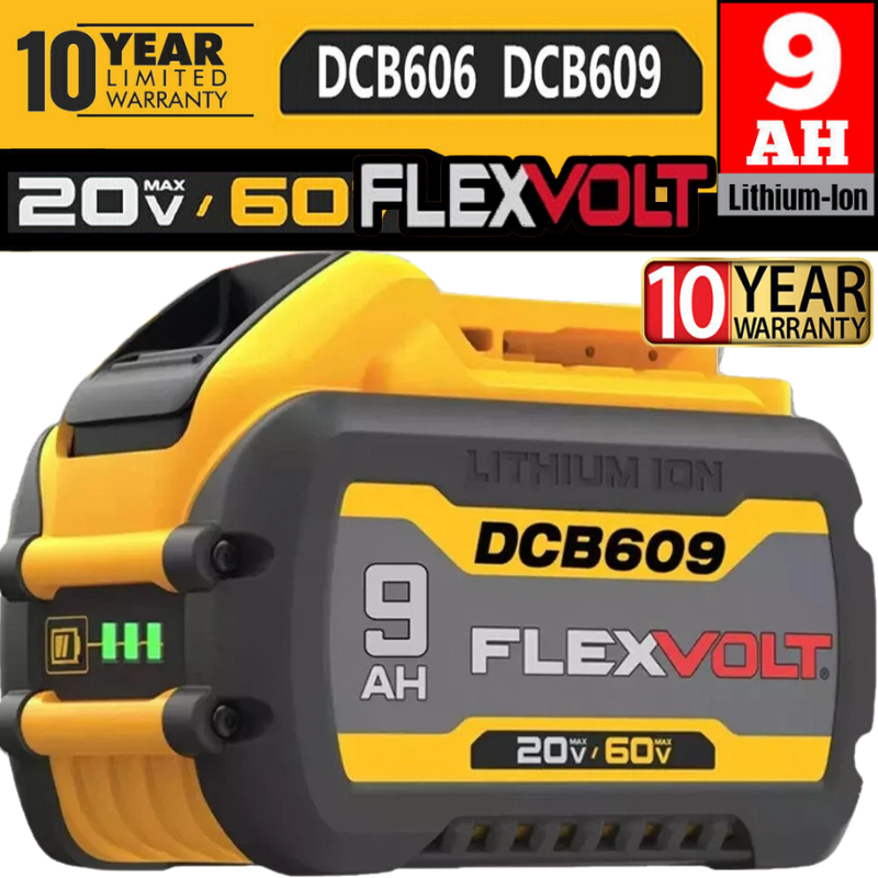 60V 9.0Ah DEWALT FLEXVOLT DCB609 Lithium Battery for 20V/60V MAX Tools