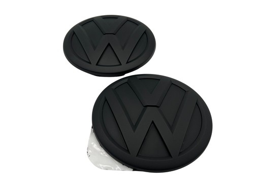 OEM VW Emblem Black Matte Amarok 2H Front Rear 2x Logo Original Sign Grill - Picture 6 of 11