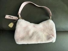 Pusheen Pink Sherpa Shoulder Bag Purse with Gold Color Pusheen Keychain NWT