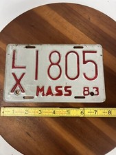 SINGLE MASSACHUSETTS LICENSE PLATE - 1983 - LX1805- MOTORCYCLE
