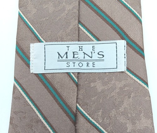 The Men's Store Striped Tie BROWN - Picture 2 of 3