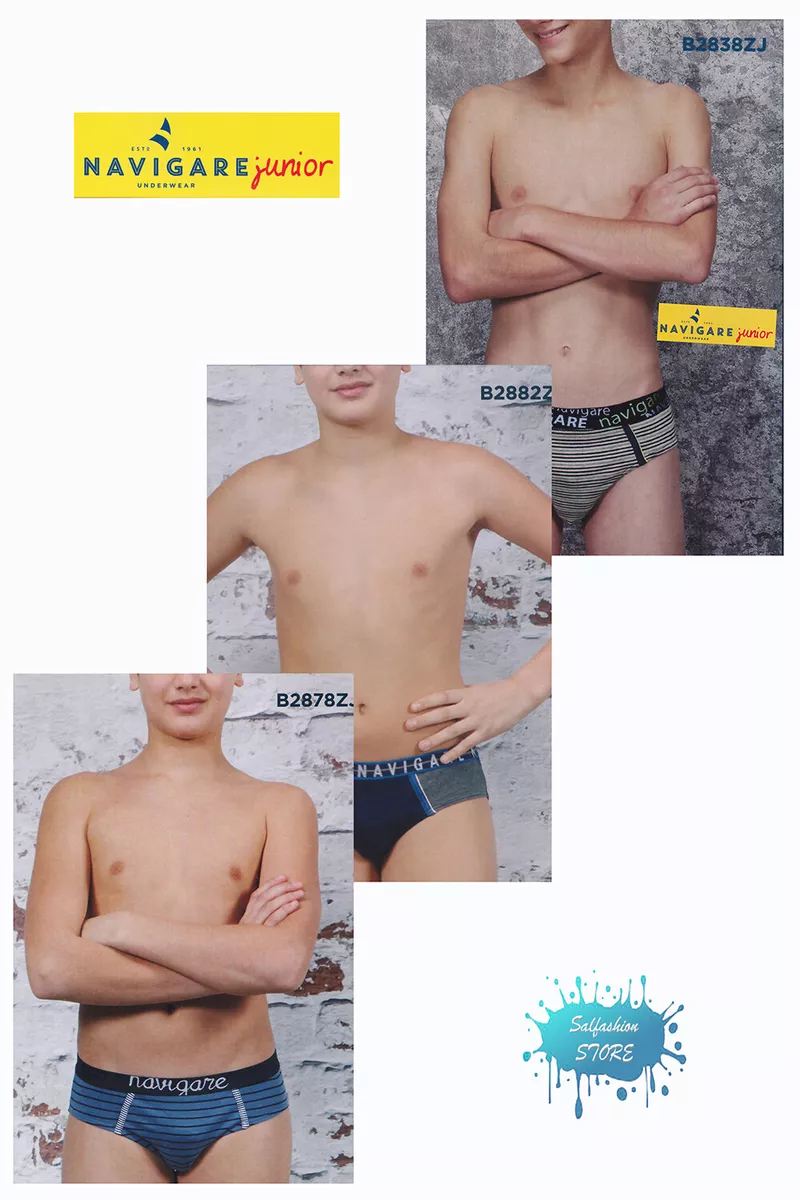 Boy Junior Baby Boy Briefs Bielastic Cotton NAVIGATE Set 3pcs