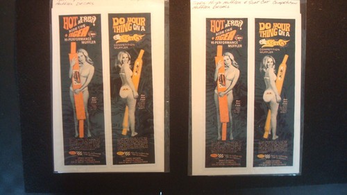 Lot (2) - TIGER - SCAT CAT Muffler Competition - Vintage Decals