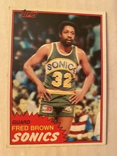 1981-82 Topps Fred Brown Seattle SuperSonics #43