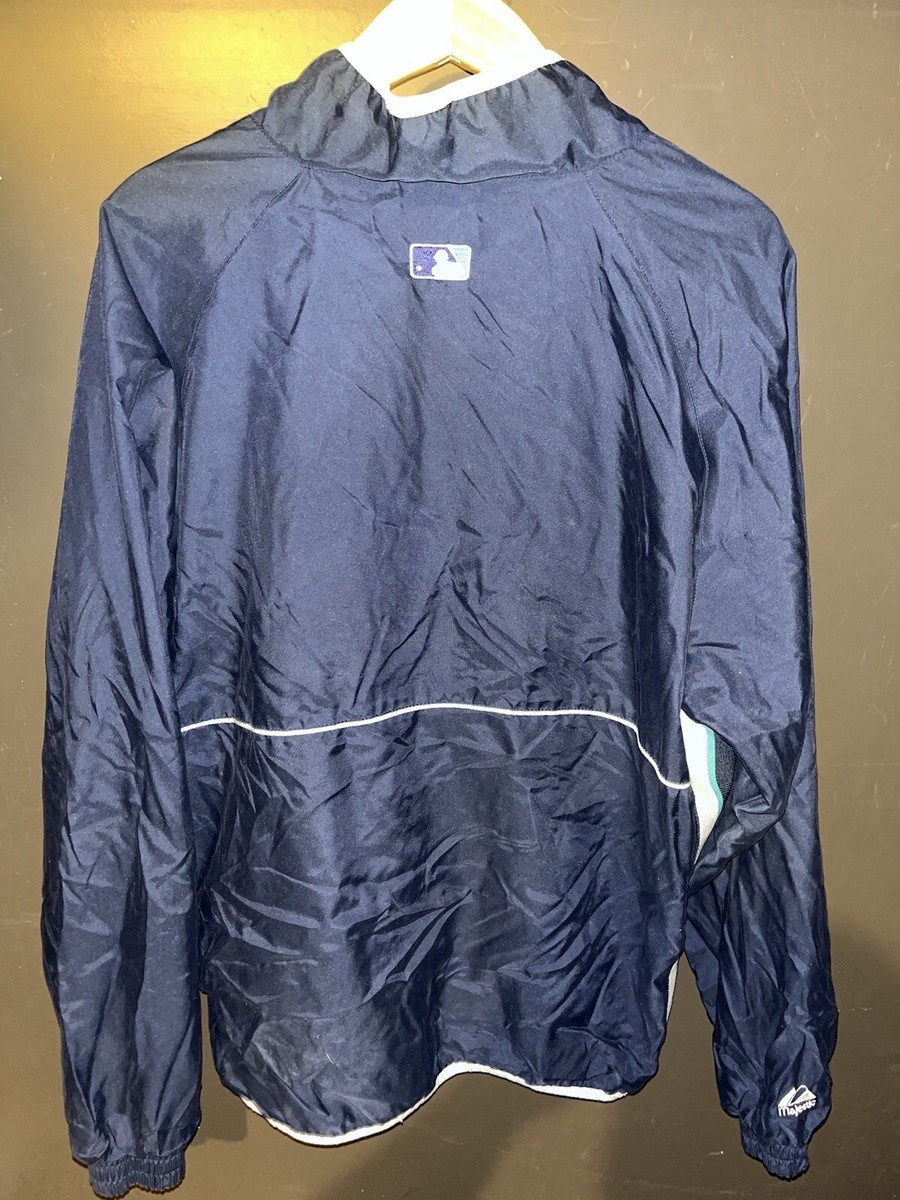 Vintage Seattle Mariners Majestic Jacket 1/4 Zip Pullover Stitched