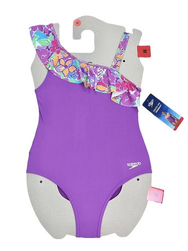 Speedo | M | Youth Girls 1-Piece Swimsuit UPF 50+ Chlorine Resistant Purple NWT! - Picture 4 of 6