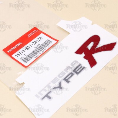 Genuine Honda ACURA INTEGRA 94-01  75717ST7Z01ZB Type-R Rear Vinyl Decal Sticker