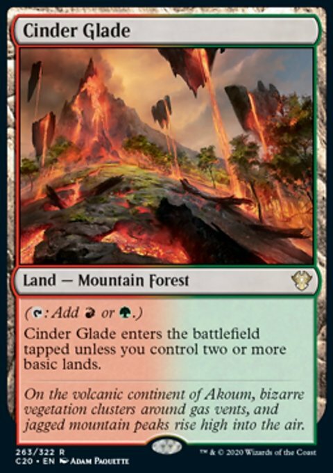 Magic the Gathering MTG Cinder Glade (263) Commander 2020   LP
