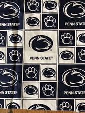 Penn State Nittany Lions Fabric Remnant 18" x 18" and 12" x 6" Cotton Sew Masks