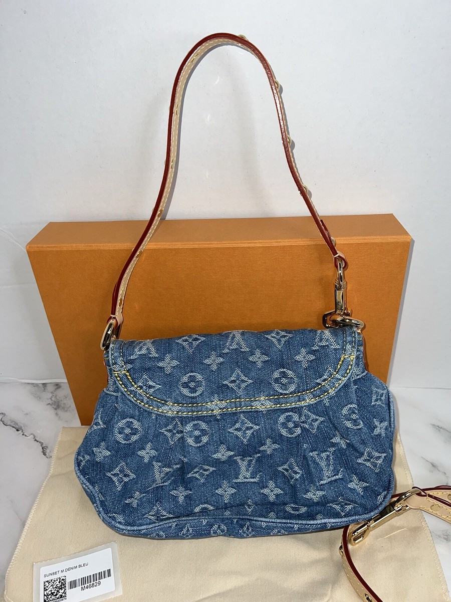 NIB Louis Vuitton Sunset Bag Monogram Denim Remix M46829 Limited 