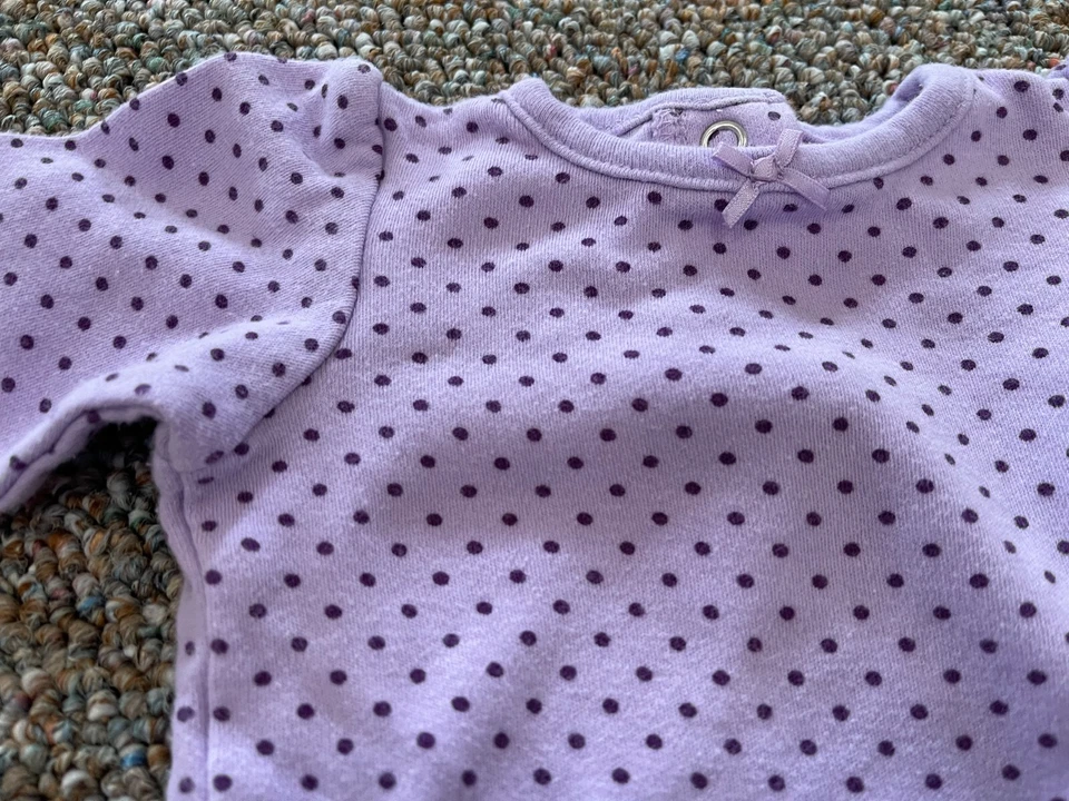 Маленькие чудеса девочек фиолетовый пятнистый боди новорожденного - Изображение 2 из 3