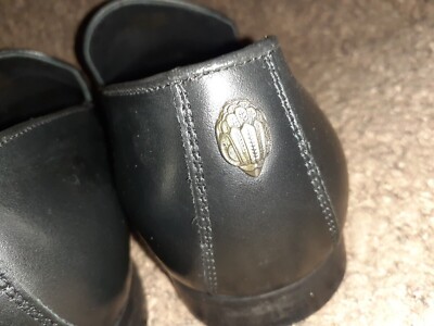 KURT GEIGER-Black Leather-Palermo Silver Studded Venetian  display picture 1