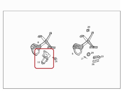 Mercedes W202 – Front Right pwr window motor (Bosch) - 202 820 58 42, 2028205842 - Picture 7 of 7