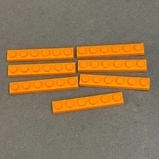 Lego 3666 Orange Replacement Parts Pieces Lot of 7