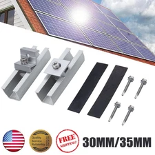 Solar Panel Mounting Rail Brackets Connector Kit for Metal/Tin/Flat/Sheet Roof