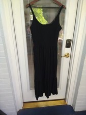 GAP Dress NWT Size Large Black Smocked Top, Pockets
