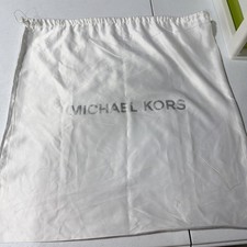 Michael Kors Silky White Dust Bag Grey Logo Large Size