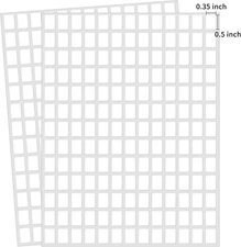3040 Pcs Matte Small White Labels Stickers Blank 0.35 x 0.5 inch, 