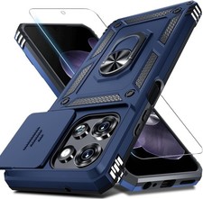 Moto G 2026/2025 Case with Slide Camera Lens Cover, Screen Protector, Kickstand