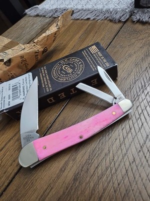 2025 Case XX Bubba Gum Pink Bone Lady Case Seahorse Whittler 22939