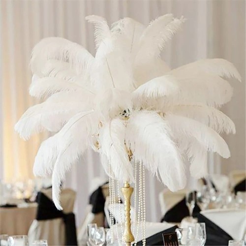 100pcs Natural Fluffy Marabou Plumas Wedding Party Handicraft Accessories - Picture 4 of 20