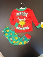NWT Dr. Seuss The Grinch Merry Grinchmas pajama set Size 2T