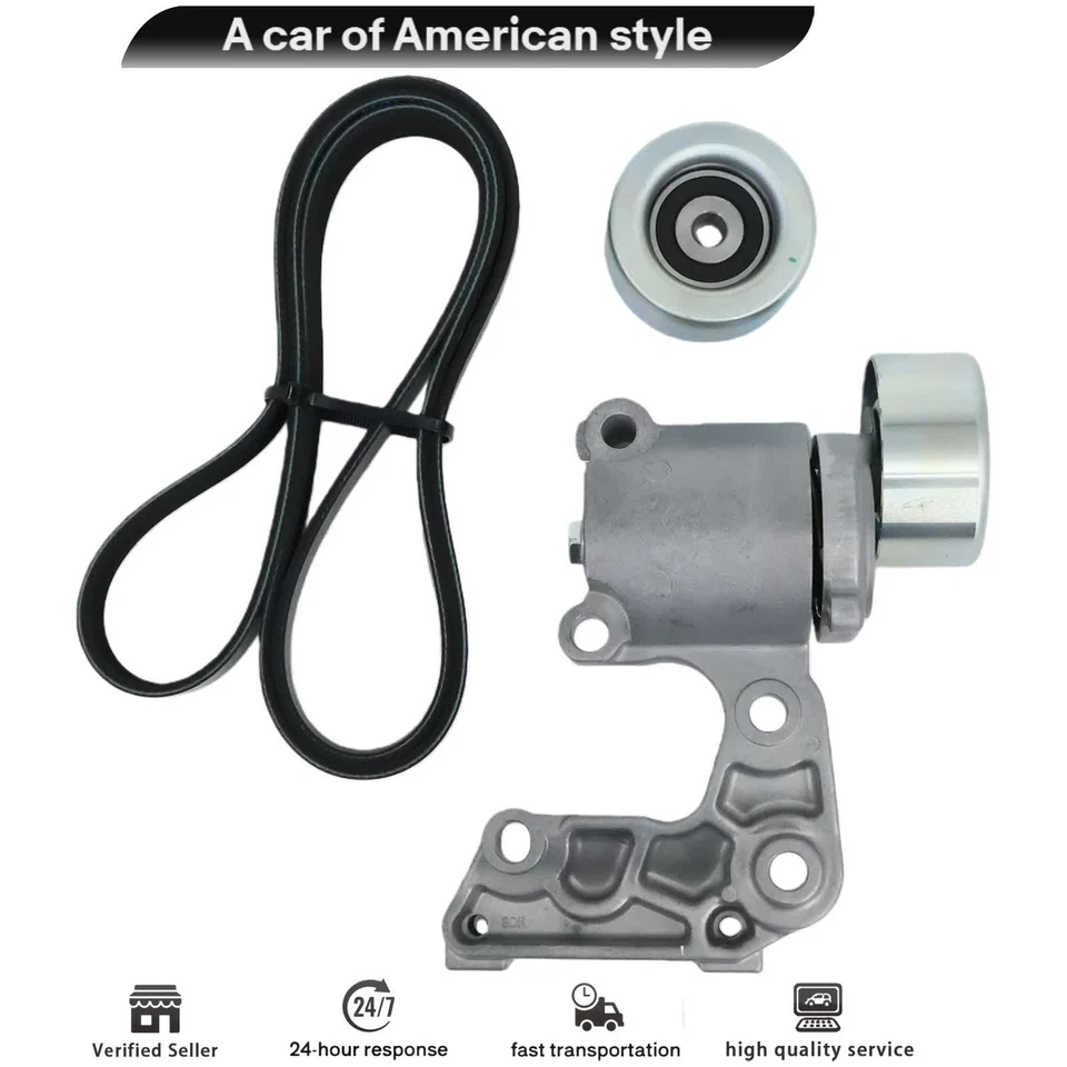 Fit Toyota Avalon Camry Highlander Lexus ES350 Serpentine Belt Component Kit Foto 4 de 4