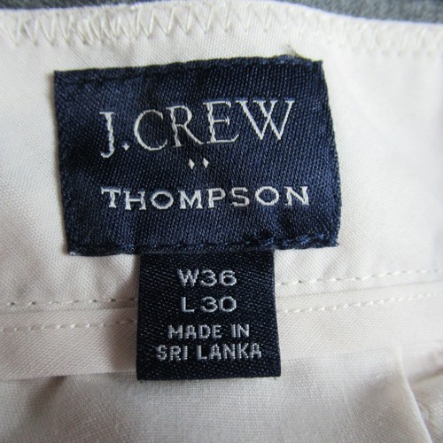 J Crew Herrenhose Größe 36 x 30 grau Thompson spitz zulaufend flache Hosen adrette Arbeit - Bild 7 von 10