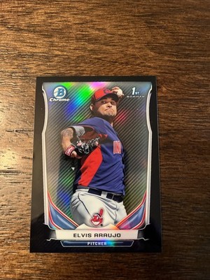 2014 Bowman Chrome - Prospects Elvis Araujo #BCP83 Carbon Fiber Refractor /10...