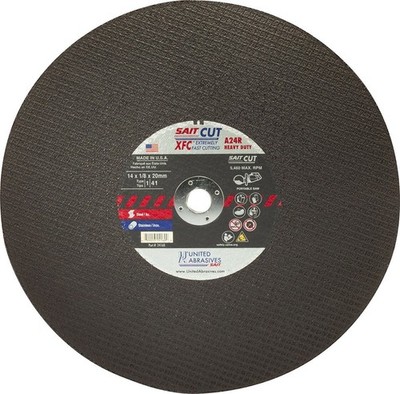 United Abrasives SAIT 24150 14X1/8X1 XFC Heavy Duty Saw Cut-Off Wheels 10 pack