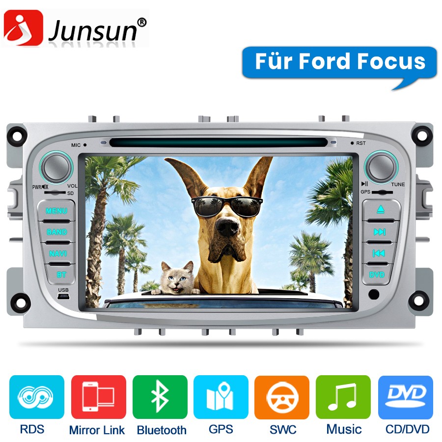 Für Ford Focus Mondeo C-MAX Galaxy Autoradio CD DVD GPS Navigation SWC 7 ZOLL