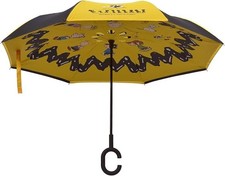 Peanuts Zig Zag 75th Anniversary 43" Reverse Close Umbrella - NIB