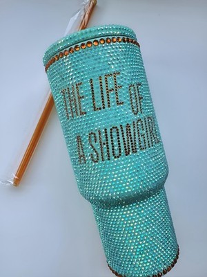 Taylor Swift The Life of a Showgirl Glitter Tumbler 30 oz Mint Green 