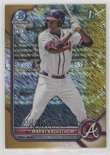 2022 Bowman Chrome Prospects Gold Shimmer Refractor 3/50 Mahki Backstrom u6m