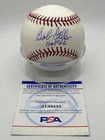 Bob Feller HOF 62 Cleveland Indians Signed Autograph OMLB Baseball PSA DNA *83