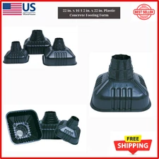 SQUARE FOOT |SF22| 22 in. x 16-1/2 in. x 22 in. Plastic Concrete Footing Form
