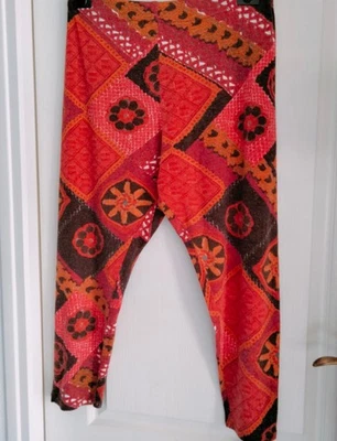 Leggings hiver en lainage motifs géométriques multicolore taille 46/48 occasion - Photo 1/4