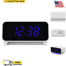 Digital AM/FM Clock Radio W/ Battery Backup Dual Alarm Sleep & Snooze Functions