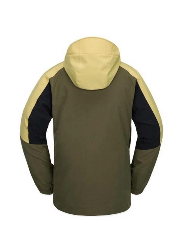 Volcom Brighton Full Zip Snowboard Jacket Men's Size XL Ivy Green Yellow 15K WP - Image 2 of 4