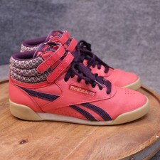 Reebok Freestyle Hi Size 4.5 Women's Size 6 Pink Purple Sneakers Shoes V63068