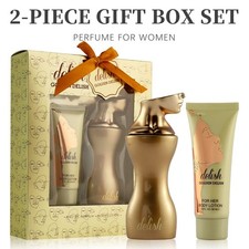 2-Piece Women's Eau De Parfum Spray  Body Lotion Gift Set, Long-Lasting Scent
