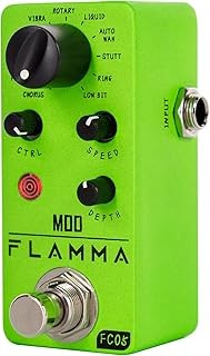 FLAMMA FC05 Mini Modulation Pedal with Chorus Flanger Tremolo Phaser Vibrato Rot