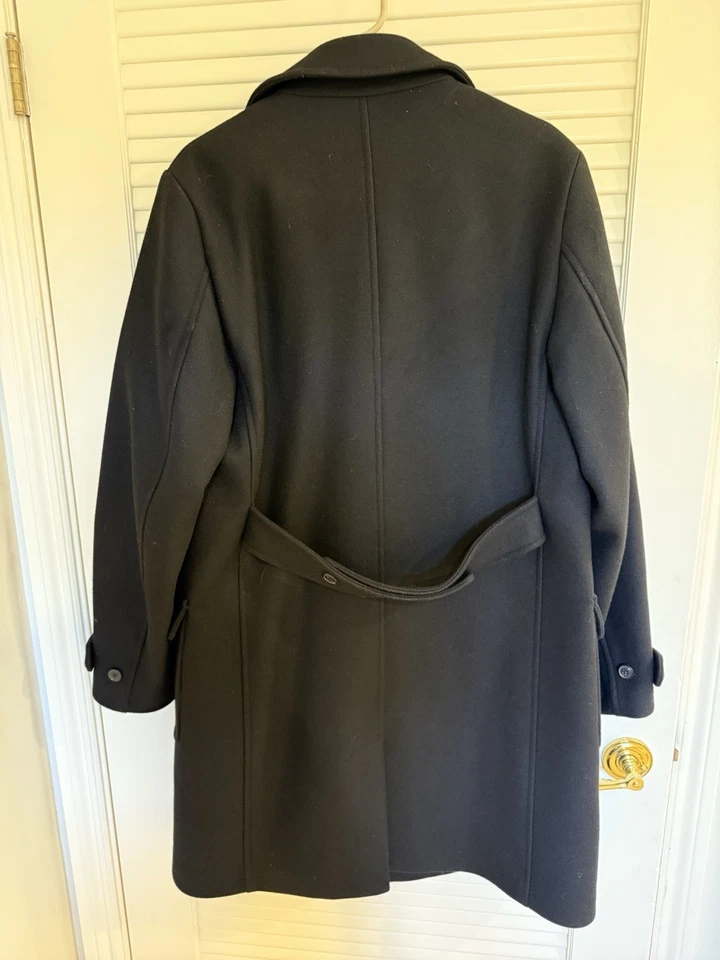 NUEVO Abrigo Reis (grande) Myers mezcla de lana negro de un solo pecho Foto 4 de 4