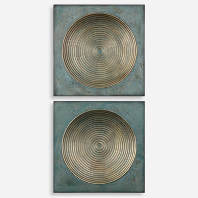 Uttermost 04106 Sybil - 20 inch Square Wall Art (Set of 2) - 20 inches wide by