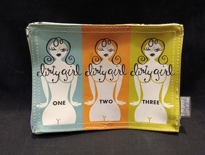 Triple Double Take Blue Q Dirty Girl 90s Zipper Naughty Bag Vintage Pocketbook
