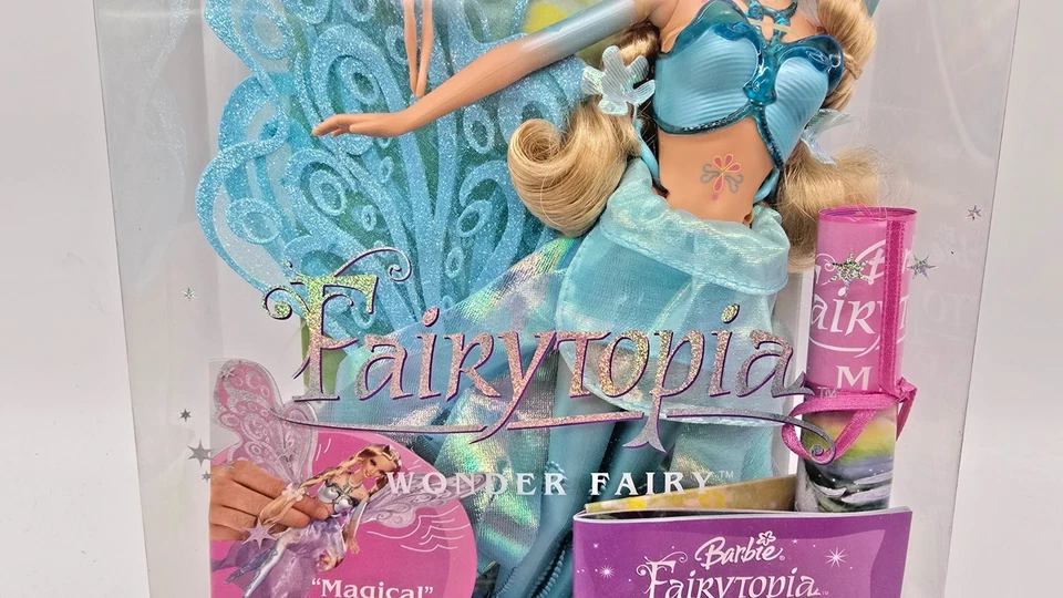 Barbie Fairytopia Wonder Fairy 2004 "Joybelle", con Jitterwing y libro, ¡nuevo en caja!! Foto 3 de 4
