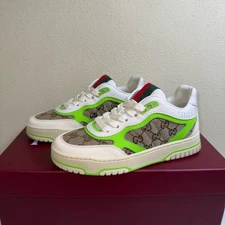 GUCCI✧RE-WEB Men's us Size White/Brown/Green